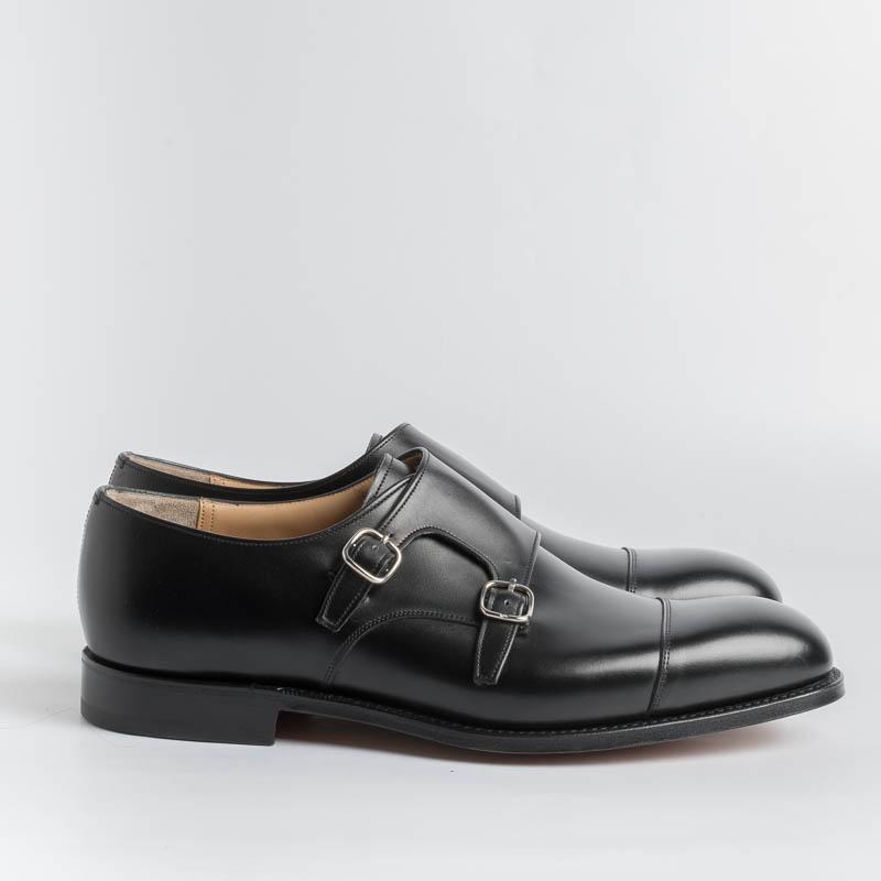 CHURCH'S - Doppia fibbia Cowes - Vitello Nero Scarpe Uomo Church's