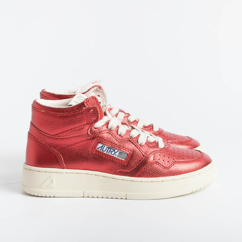 AUTRY - AUMW GM06 - MID WOM GOAT - Metal Red Scarpe Donna AUTRY - Collezione donna