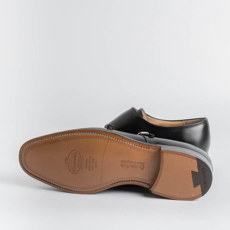 CHURCH'S - Doppia fibbia Cowes - Vitello Nero Scarpe Uomo Church's