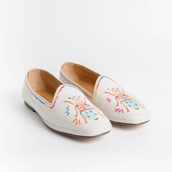 HENDERSON - Loafer - Nefertiti - Beige Fabric Shoes Woman HENDERSON - Woman Collection