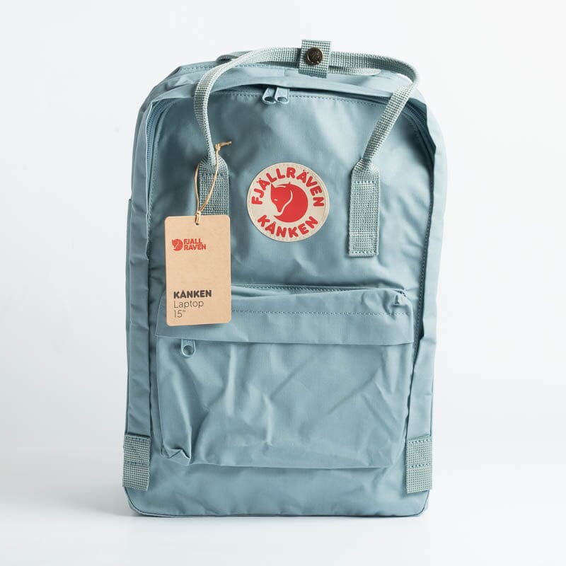 fjllrven kanken sky blue Fjallraven Backpack (sky Blue) Kanken backpack in little format with long shoulder straps that can be adjusted to fit both children and adults Sky Blue Mini Kanken Blue