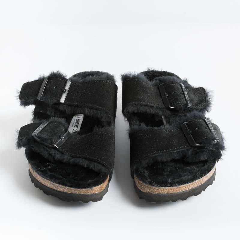 BIRKENSTOCK - 0752663 - Arizona Fur - Nero Scarpe Donna BIRKENSTOCK