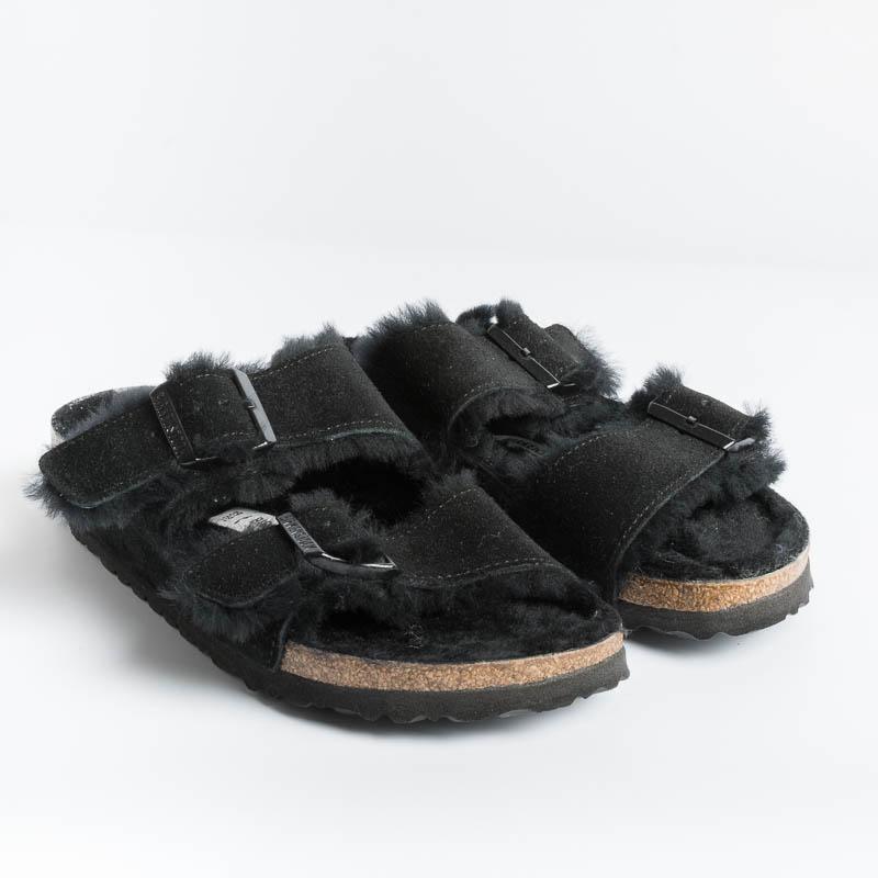 BIRKENSTOCK - 0752663 - Arizona Fur - Nero Scarpe Donna BIRKENSTOCK