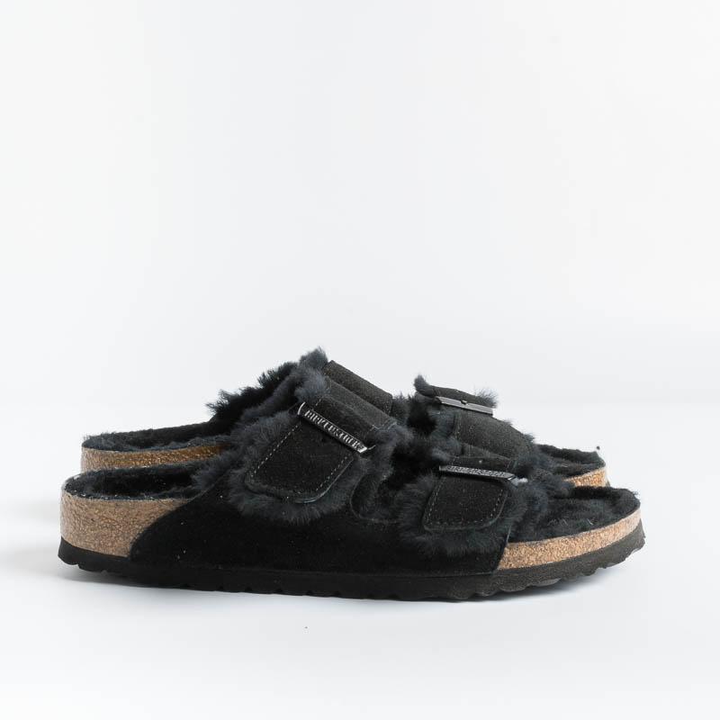 BIRKENSTOCK - 0752663 - Arizona Fur - Nero Scarpe Donna BIRKENSTOCK
