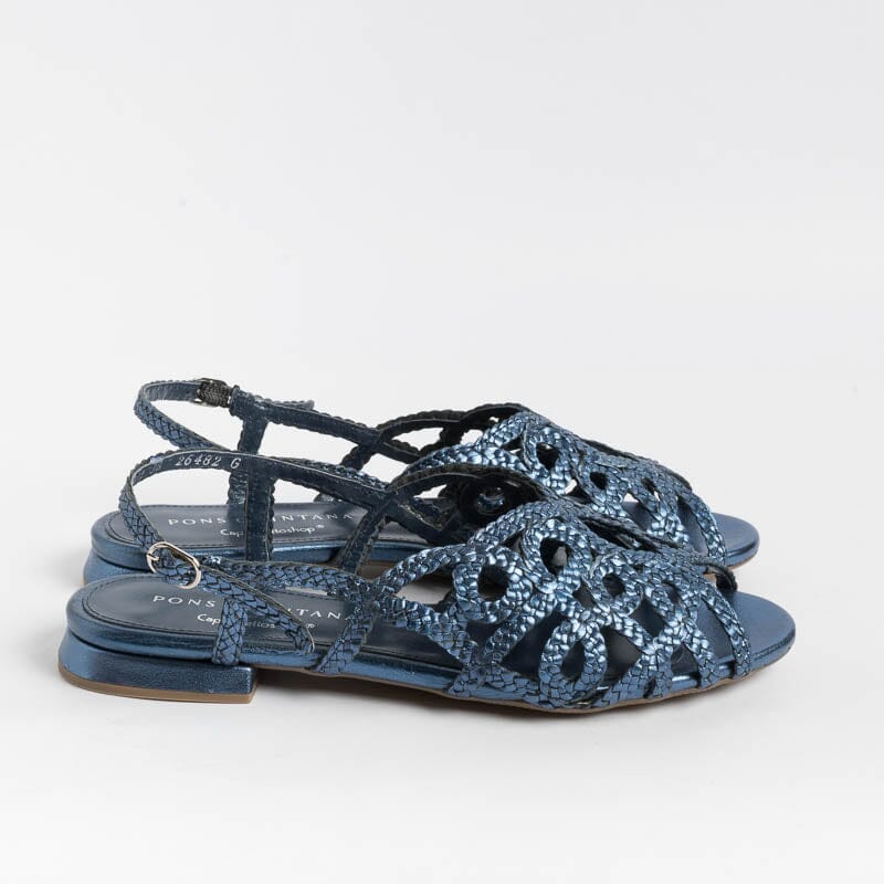 PONS QUINTANA - Sandali bassi ELBA 10302 - Azzurro Scarpe Donna PONS QUINTANA