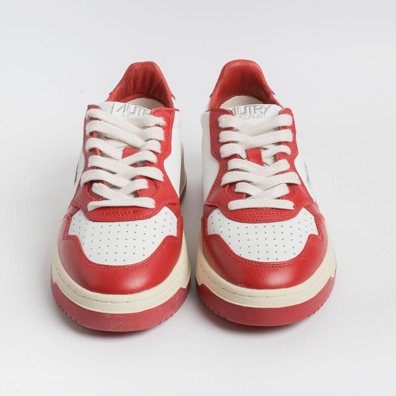 AUTRY - AULW WB02 - Sneakers LOW WOM LEAT - Bianco / Rosso Scarpe Donna AUTRY - Collezione donna