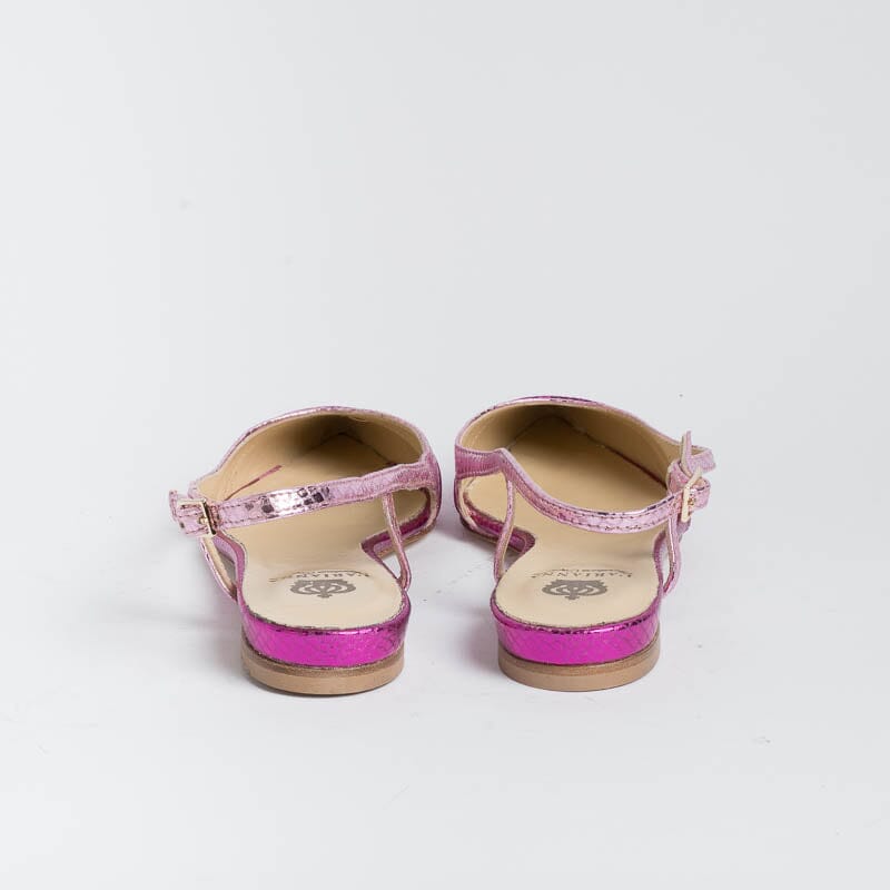 L' ARIANNA - Sling Back - CH2006 - Serpente laminato Fuxia Scarpe Donna L'Arianna
