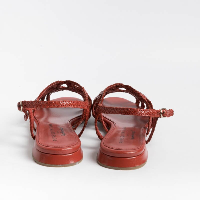 PONS QUINTANA - Sandali bassi ELBA 10302 - Rosso Scarpe Donna PONS QUINTANA