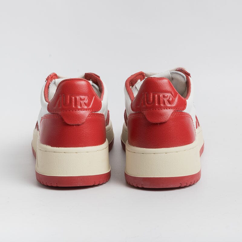 AUTRY - AULW WB02 - Sneakers LOW WOM LEAT - Bianco / Rosso Scarpe Donna AUTRY - Collezione donna