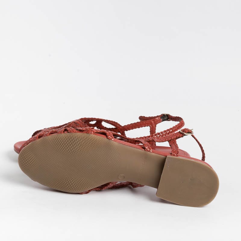 PONS QUINTANA - Sandali bassi ELBA 10302 - Rosso Scarpe Donna PONS QUINTANA