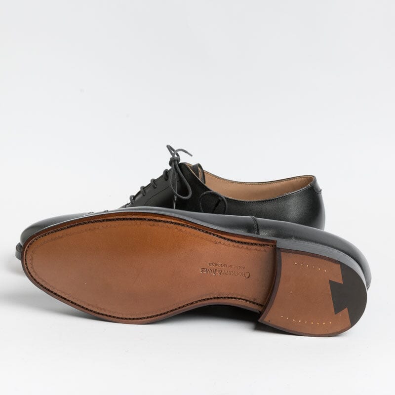 CROCKETT & JONES - Derby Francesina - Connaught - 27742A - Pelle Nero Scarpe Uomo CROCKETT & JONES