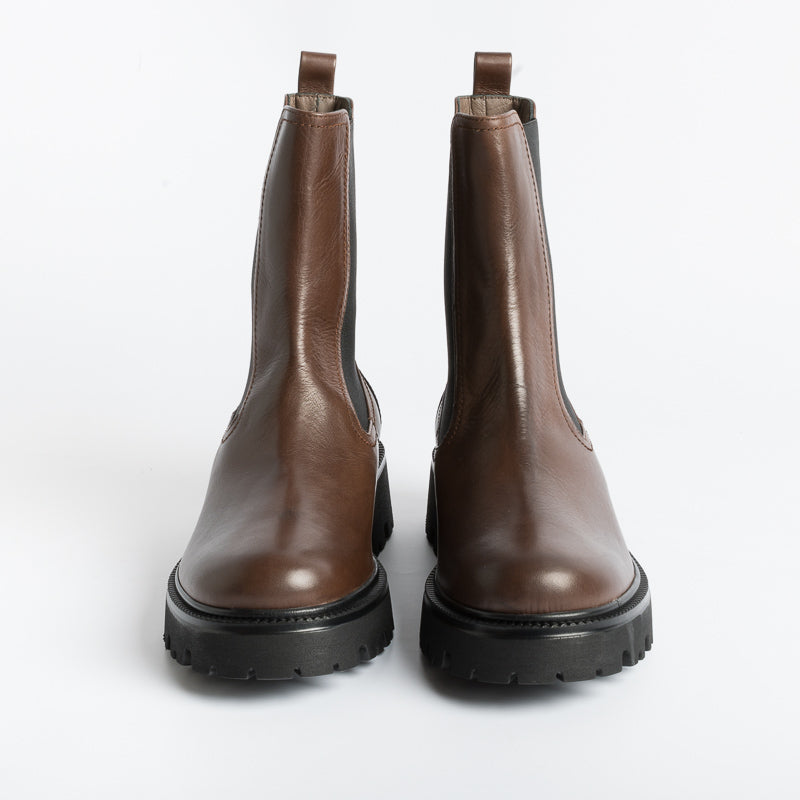 CappellettoShop - Ankle boot - Gange S3501 - Cacao Leather Shoes Woman CAPPELLETTO 1948
