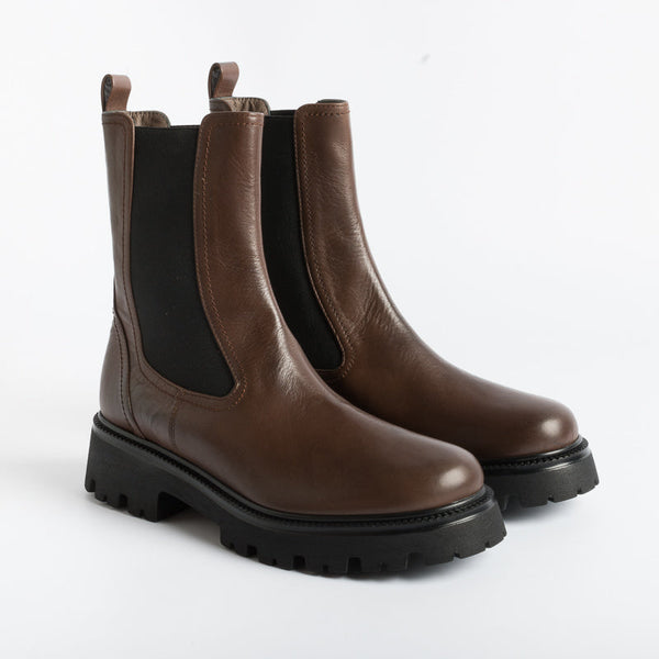 CappellettoShop - Ankle boot - Gange S3501 - Cacao Leather Shoes Woman CAPPELLETTO 1948