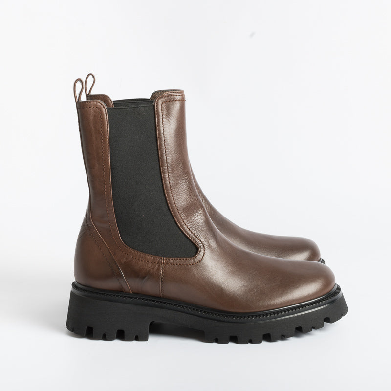 CappellettoShop - Ankle boot - Gange S3501 - Cacao Leather Shoes Woman CAPPELLETTO 1948