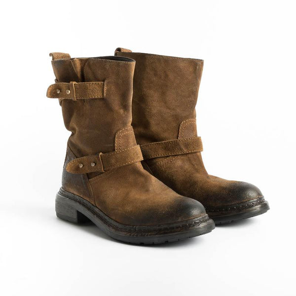 STRATEGIA - Biker Ankle Boot A4633 - Gringo - Leather Wash Shoes Woman Strategy