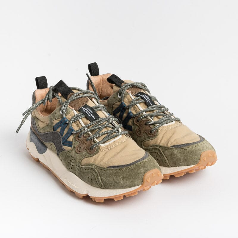 FLOWER MOUNTAIN - Sneakers Yamano 3 - Beige / Militare Scarpe Uomo FLOWER MOUNTAIN