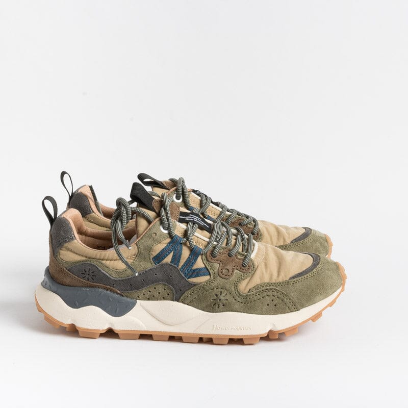 FLOWER MOUNTAIN - Sneakers Yamano 3 - Beige / Militare Scarpe Uomo FLOWER MOUNTAIN