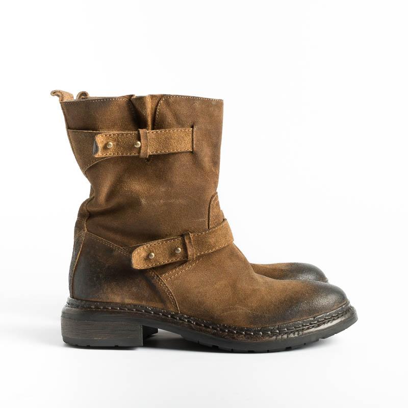 STRATEGIA - Biker Ankle Boot A4633 - Gringo - Leather Wash Shoes Woman Strategy
