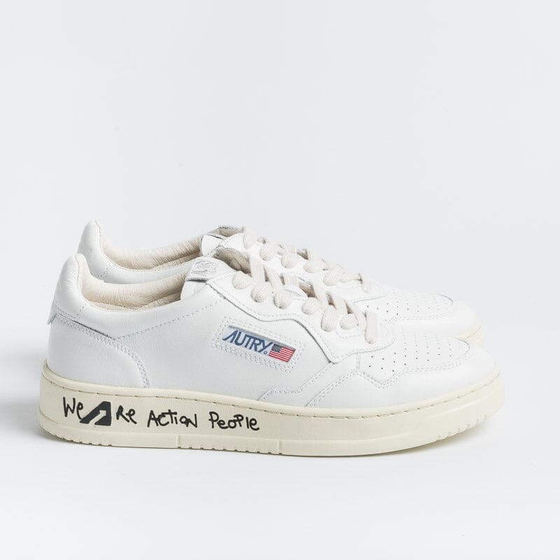 AUTRY LD06- LOW WOM ALL LEAT/DRAW - Bianco/Bianco Scarpe Donna AUTRY - Collezione donna