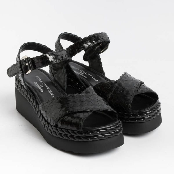 PONS QUINTANA - Sandals IBIZA 10326 - Black Women's Shoes PONS QUINTANA