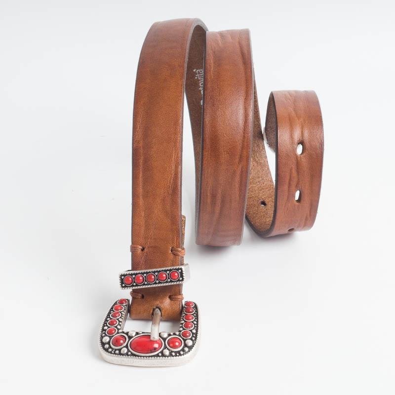 PUNTO VITA - Belt PV1516 - Dark leather Women's Accessories PUNTO VITA