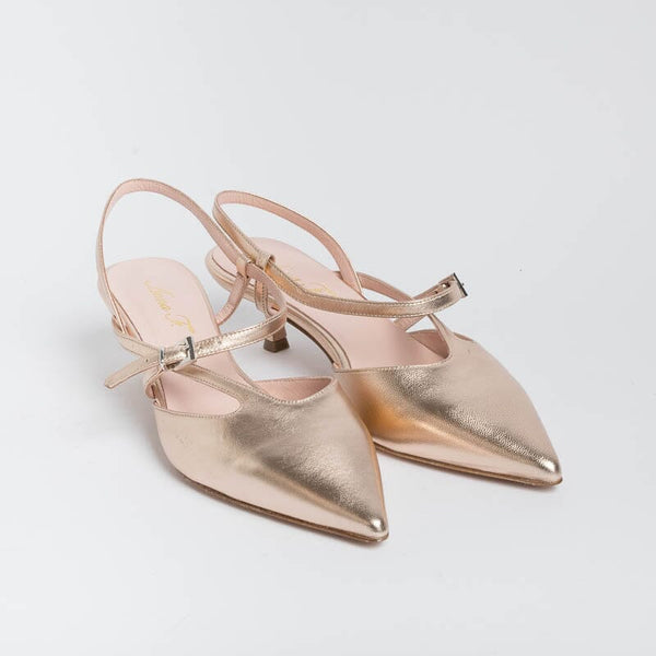 ANNA F. - Sling Back 1318 - Laminato Cipria Scarpe Donna Anna F.