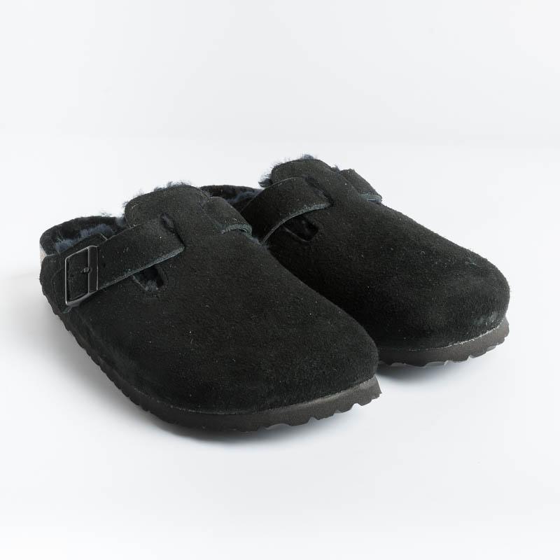 BIRKENSTOCK - 0259883 - BOSTON FUR - Nero Scarpe Uomo BIRKENSTOCK