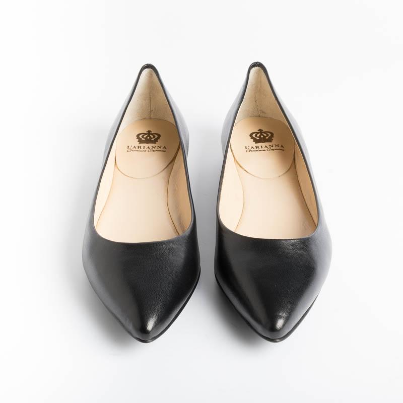 L' ARIANNA - Ballerina BL1011 - Siviglia - Nero Fondo Gomma Scarpe Donna L'Arianna