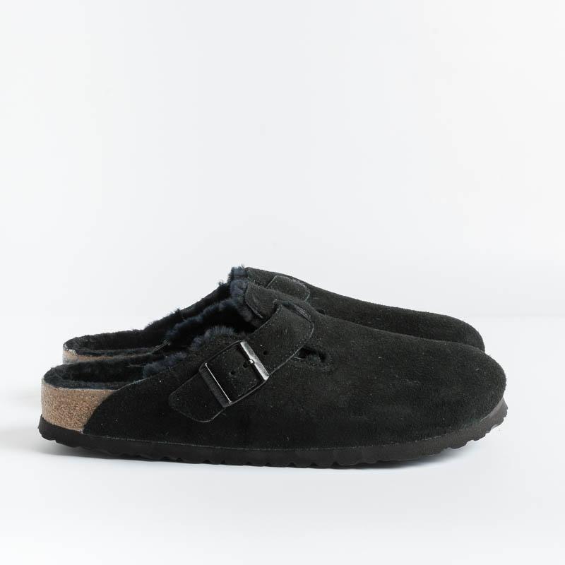 BIRKENSTOCK - 0259883 - BOSTON FUR - Nero Scarpe Uomo BIRKENSTOCK