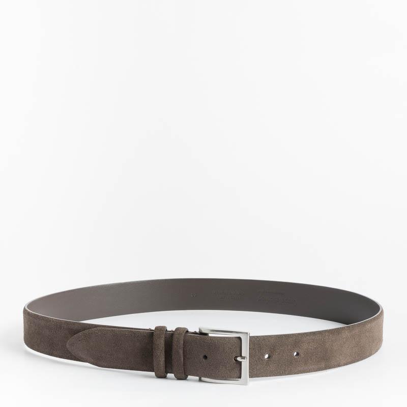 CAPPELLETTOSHOP - Belt - Alaska Suede - Dark Brown Men's Accessories CAPPELLETTO 1948 - Men's Collection