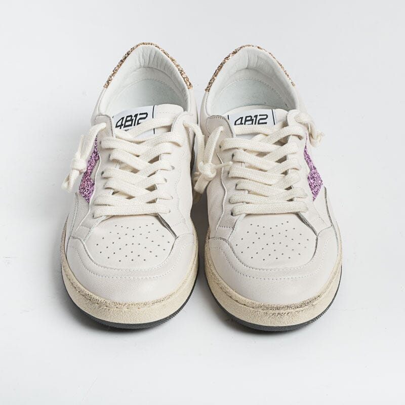 4B12 - Sneakers - Play D28 - Bianco Lilla Oro Scarpe Donna 4B12 - COLLEZIONE DONNA
