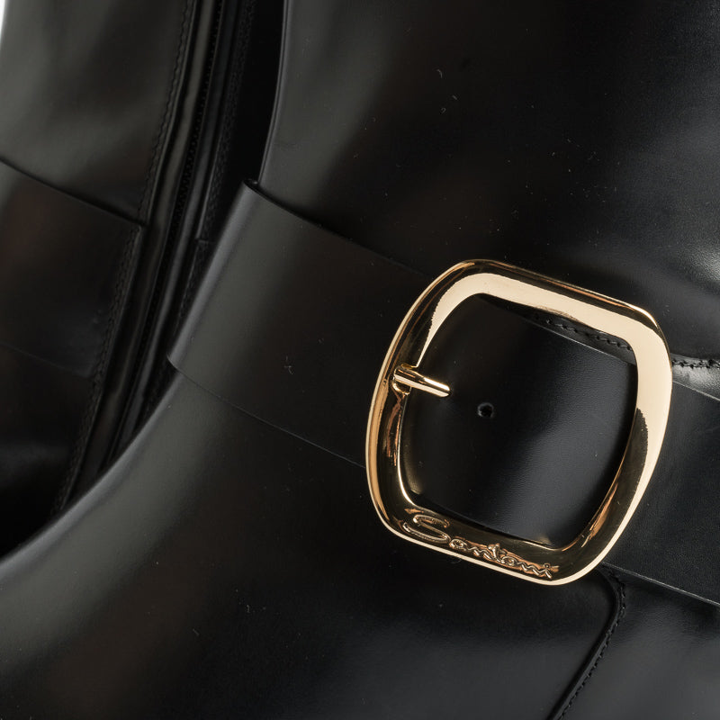 SANTONI - Boots - 70235 - Black Buckle Santoni Women's Shoes - Women's Collection