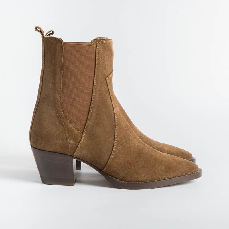 ANNA F - Texano - 9690 - Velour bruciato Scarpe Donna Anna F.