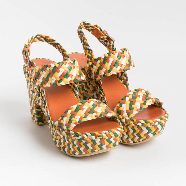 DEL CARLO - Sandali 11533 - Intreccio Multicolore Scarpe Donna DEL CARLO