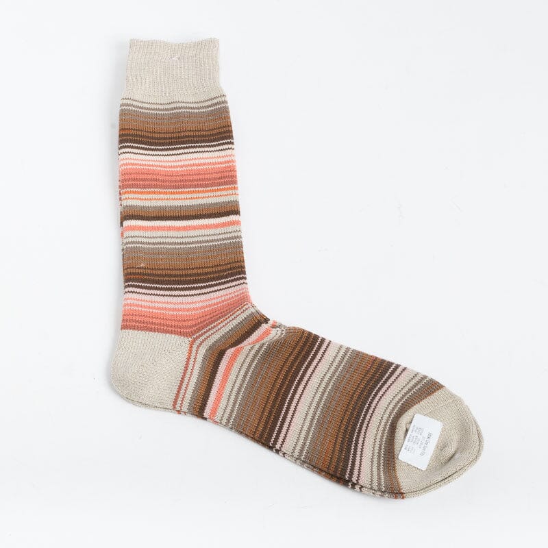 ANONYMOUS - Calzino - Righe Beige Marrone Accessori Uomo CappellettoShop