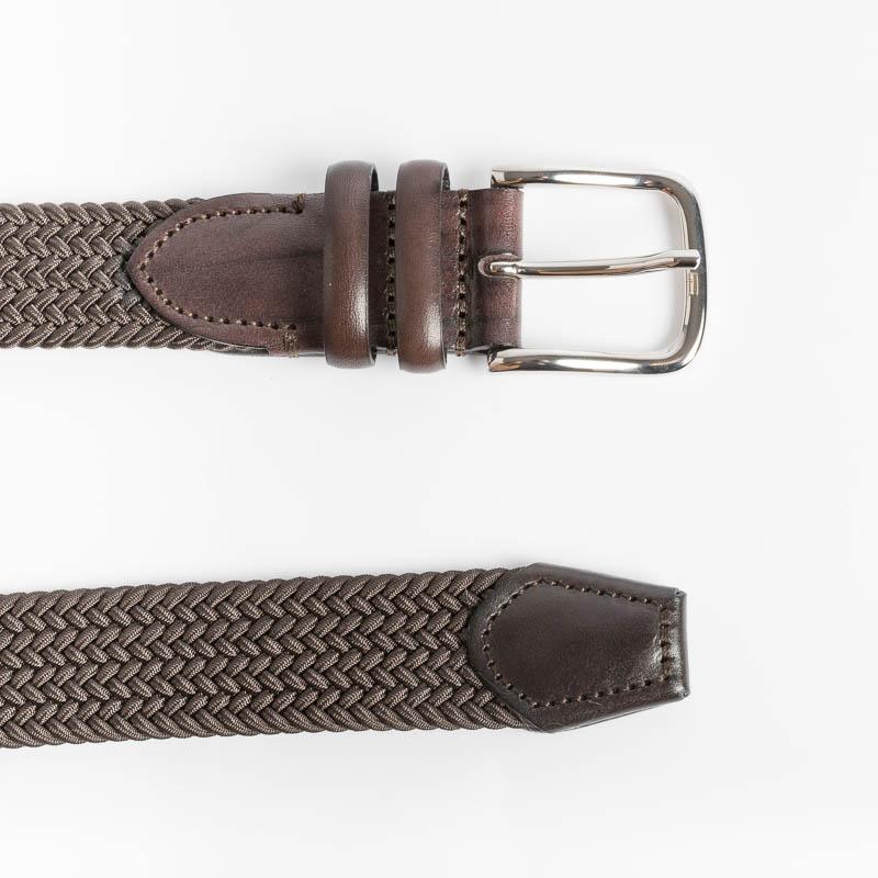 CAPPELLETTOSHOP - Cintura in tessuto elasticizzato - Marrone Accessori Uomo CAPPELLETTO 1948 - Collezione Uomo