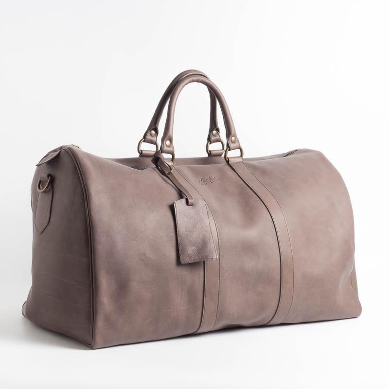 SACHET - Sacca Da Viaggio - Pelle - Vari Colori Borse SACHET GRIGIO/BROWN PELLE LISCIA