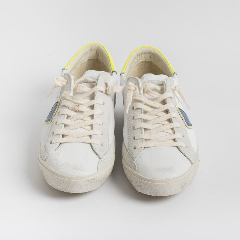 PHILIPPE MODEL - PRLU WNN2 - ParisX - White Yellow Fluo Philippe Model Paris Men's Shoes