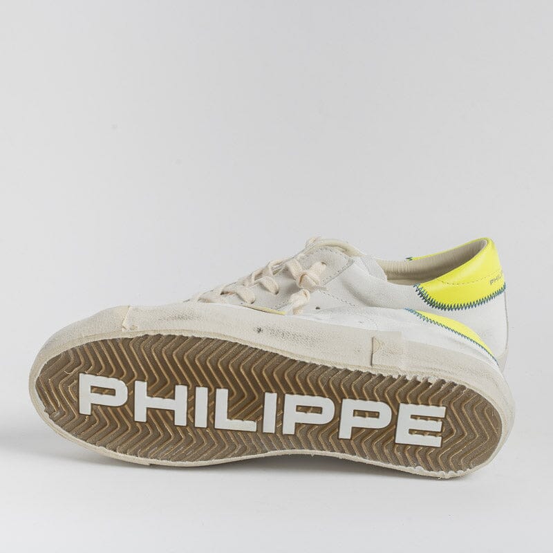 PHILIPPE MODEL - PRLU WNN2 - ParisX - White Yellow Fluo Philippe Model Paris Men's Shoes