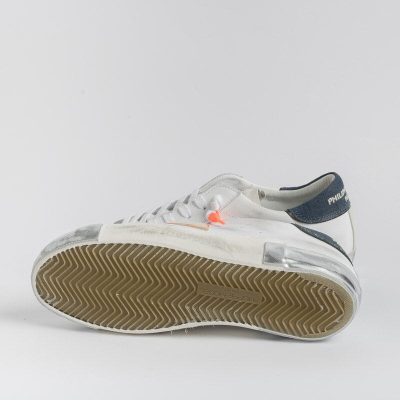 PHILIPPE MODEL - PRLU VDD1 - ParisX - Denim Bianco Scarpe Uomo Philippe Model Paris