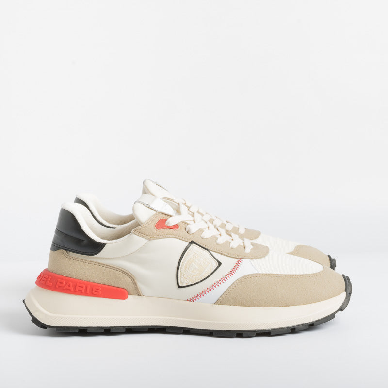 PHILIPPE MODEL - ATLU WP02 - Antibes - Beige/ Rosso Scarpe Uomo Philippe Model Paris