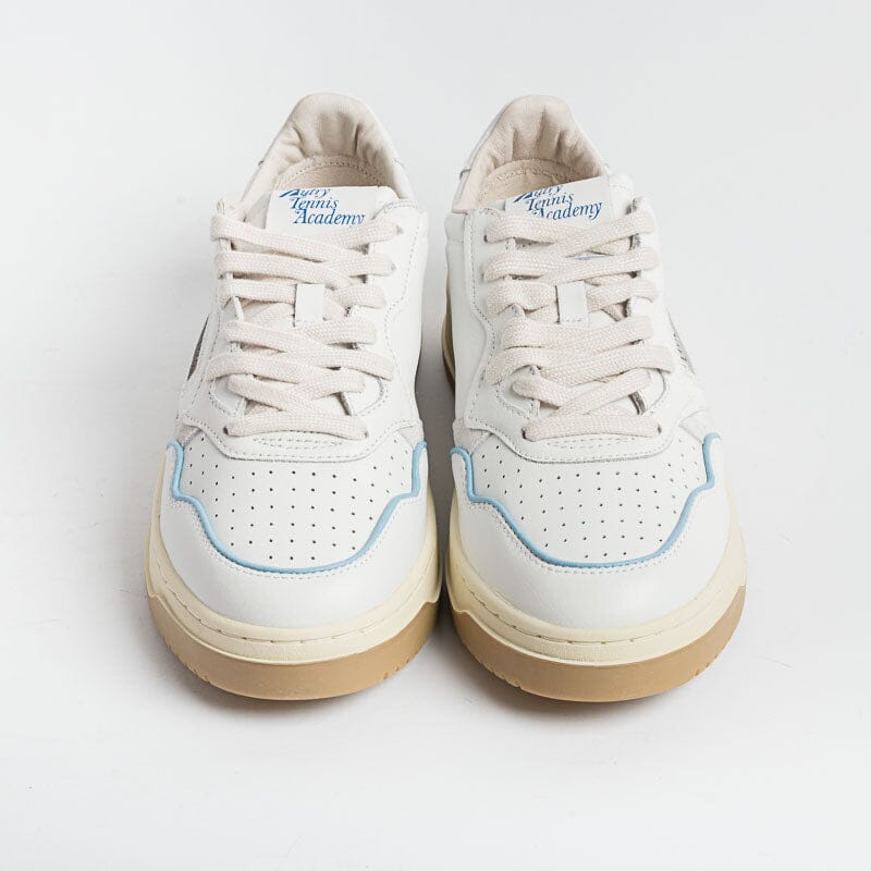 AUTRY AULM CE18- LOW MAN LEAT - Bianco piping Azzurro Scarpe Uomo AUTRY - Collezione uomo