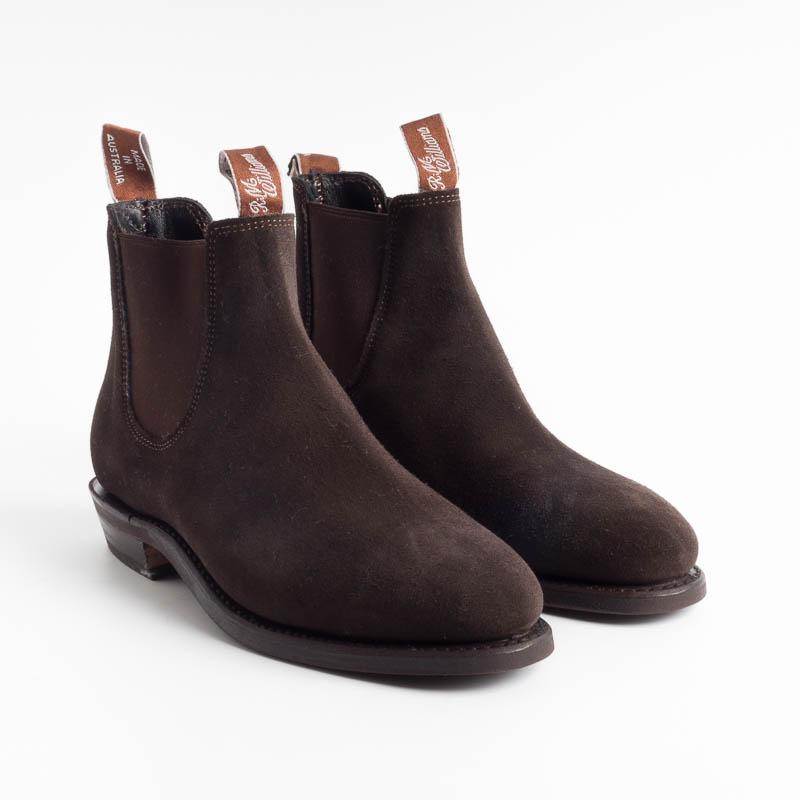 RM Williams - Adelaide Rubber Sole - Suede Chocolate Women's Shoes RM Williams - Women's Collection