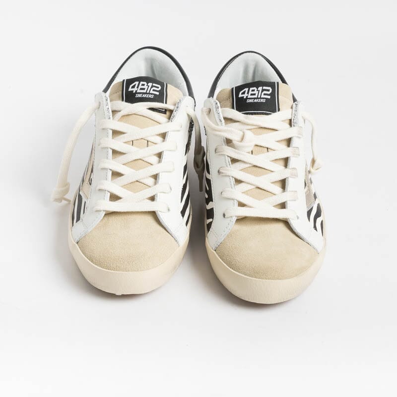 4B12 - Sneakers - Suprime DBS76 - Silver Zebrato Scarpe Donna 4B12