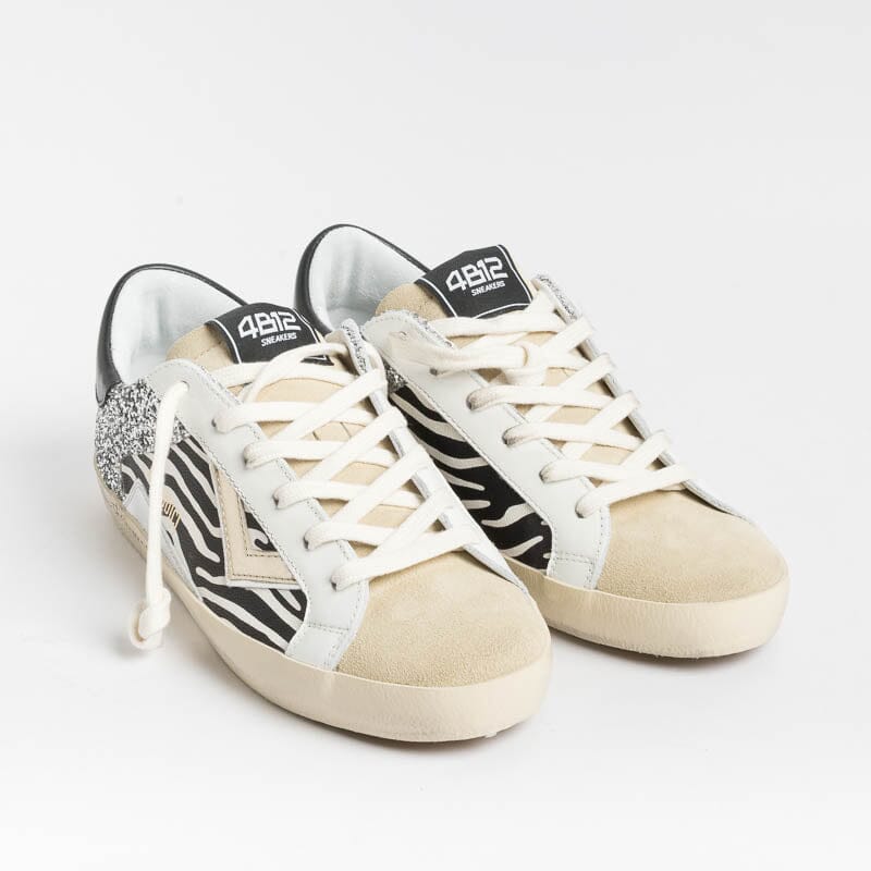 4B12 - Sneakers - Suprime DBS76 - Silver Zebrato Scarpe Donna 4B12