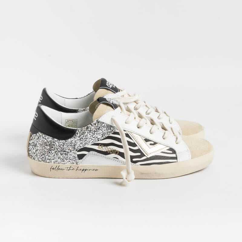 4B12 - Sneakers - Suprime DBS76 - Silver Zebrato Scarpe Donna 4B12