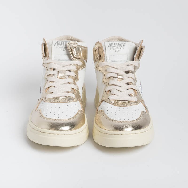 AUTRY AUMW WB16 - MID WOM LEAT/LEAT - Bianco Platino Scarpe Donna AUTRY - Collezione donna