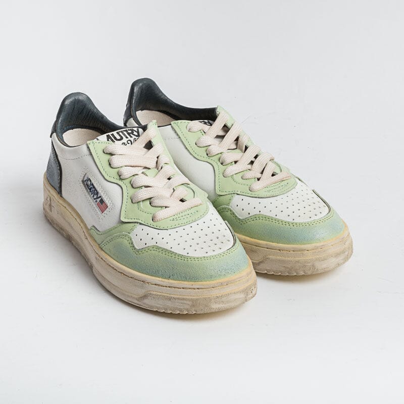 AUTRY - AVLW SV18- LOW WOM LEAT - VERDE BLU - Vintage Edition Scarpe Donna AUTRY - Collezione donna