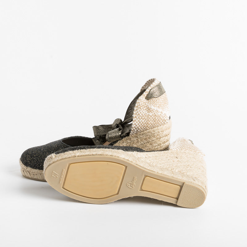 CASTAÑER - Espadrillas - Carina8 - Black Gold Women's Shoes CASTAÑER