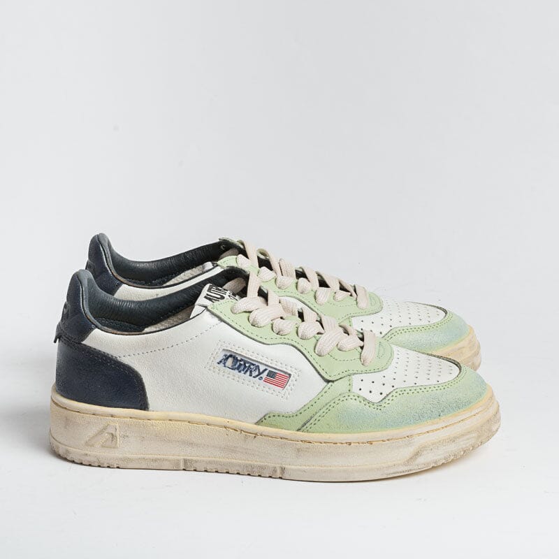 AUTRY - AVLW SV18- LOW WOM LEAT - VERDE BLU - Vintage Edition Scarpe Donna AUTRY - Collezione donna